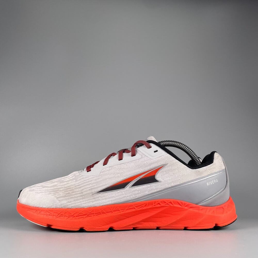 Altra Rivera Men's Size 9.5 Gray Orange Trail Road Running Sneakers Shoes EUC